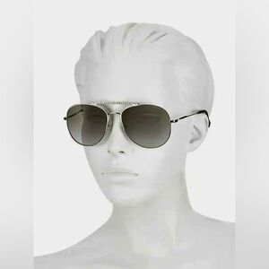 MIU MIU MU53VS 1BC5O0 aviator round-framed Crystal Bar sunglasses NEW with Case